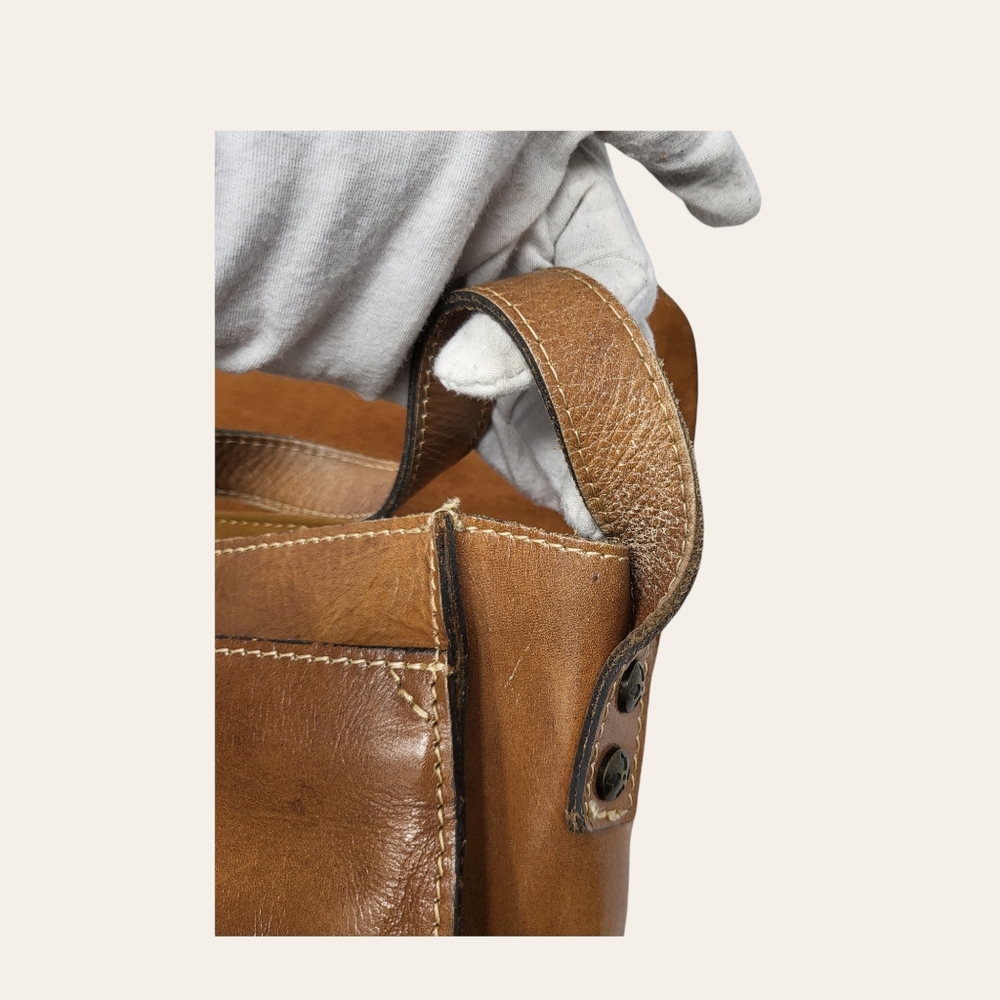 Patricia Nash Brown Leather Map-Print Shoulder Bag - Picture 9 of 15